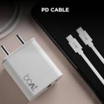 Boat WCD 22.5 Watts QCPD Travel Charger with USB Type C Cable, White