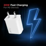 boAt 20 W PD 5 A Wall Charger for Mobile (White)