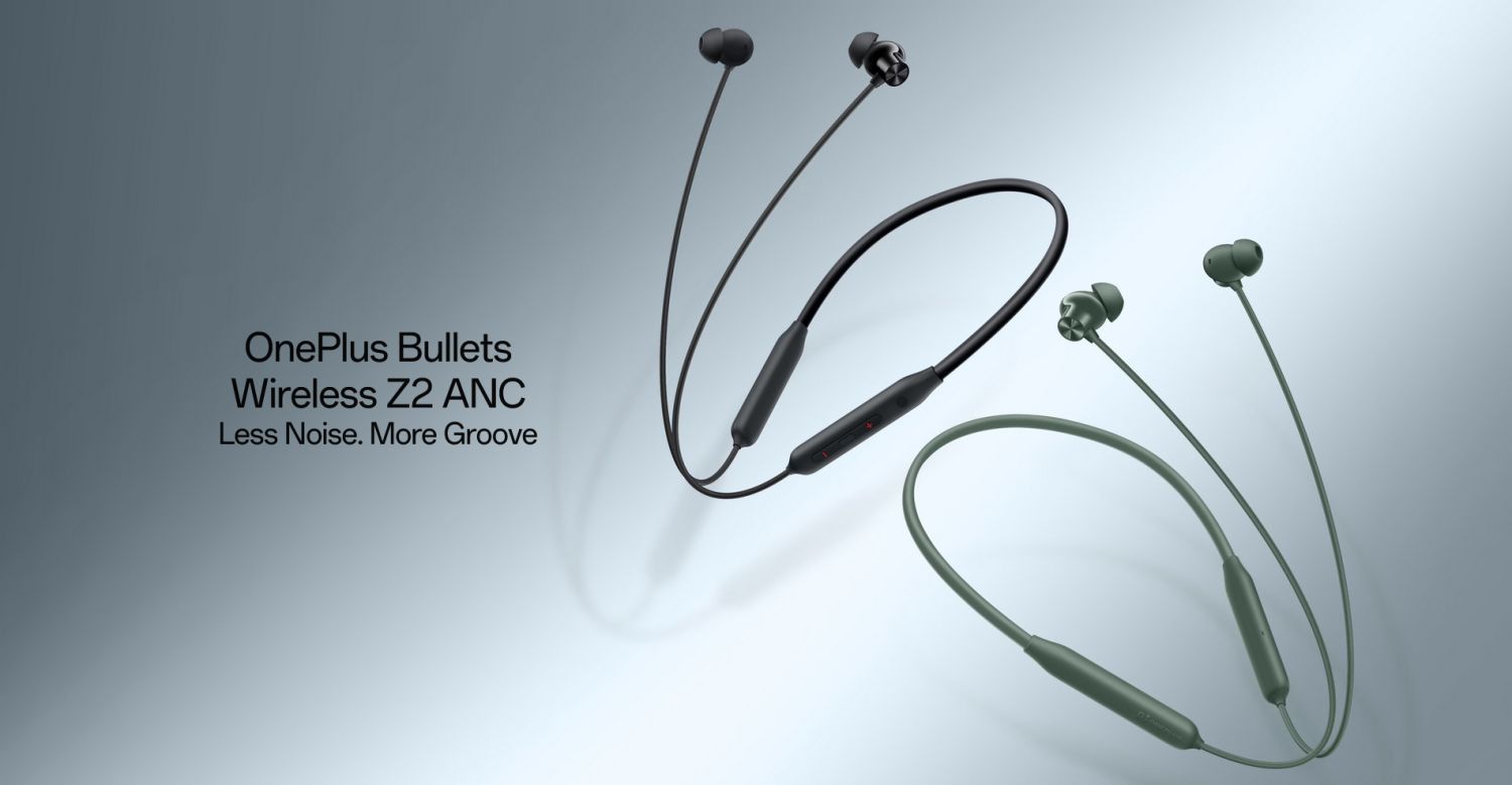 OnePlus Bullets Wireless Z2 ANC featuring 45dB hybrid noise cancellation and 12.4mm dynamic drivers