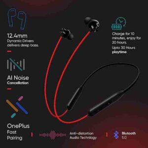 Buy OnePlus Bullets Wireless Z2 neckband in Bangladesh. 30hrs battery, 12.4mm bass driver, IP55 rating & Warp Charge. COD available. Order from ATOZ today!